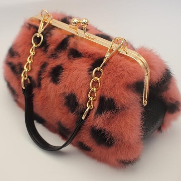 Neiman Marcus Handbags - Neiman Marcus Elegant Red Leopard Print Handbag